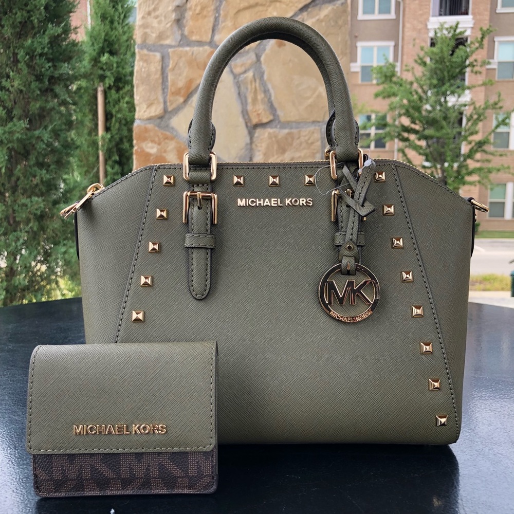 Michael Kors Ciara Med Messenger + Card Key Holder - Picture 1 of 8